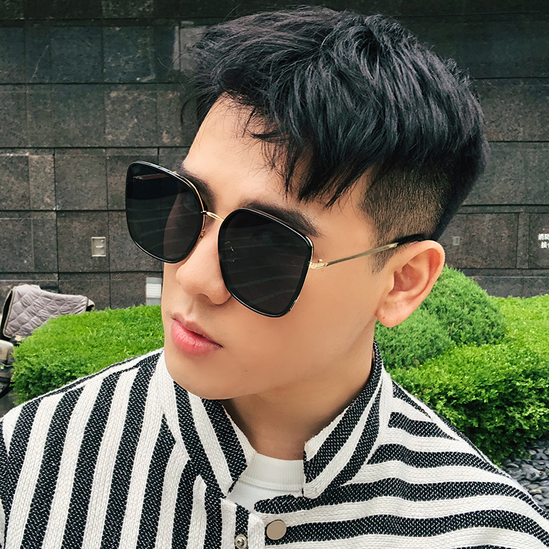 2022 new Korean version of men's sunglasses fashion box anti-UV polarized sunglasses female tide big face