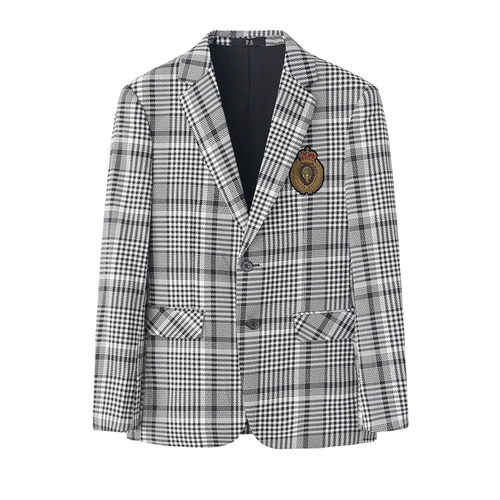 Мужской трендовый костюм, комплект для отдыха, изысканный стиль, в корейском стиле, облегающий крой, в британском стиле