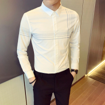 Spring Autumn New Products Casual Shirt Male Long Sleeve Han Version Trend Handsome and Inlust Wind Mens Autumn Clothing Jacket for dressing up