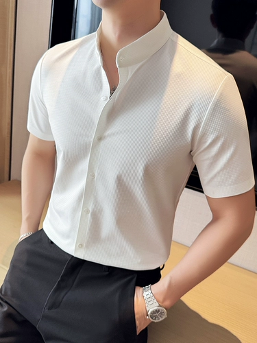 Шелковая тонкая рубашка, пиджак классического кроя, китайский стиль, изысканный стиль