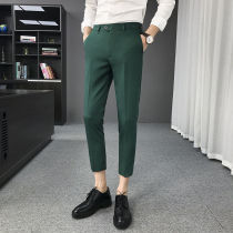 Summer British Wind Nine Pants Boy Trend Wander 9 Mind Leisure Pants Fix Small Foot Business Suite