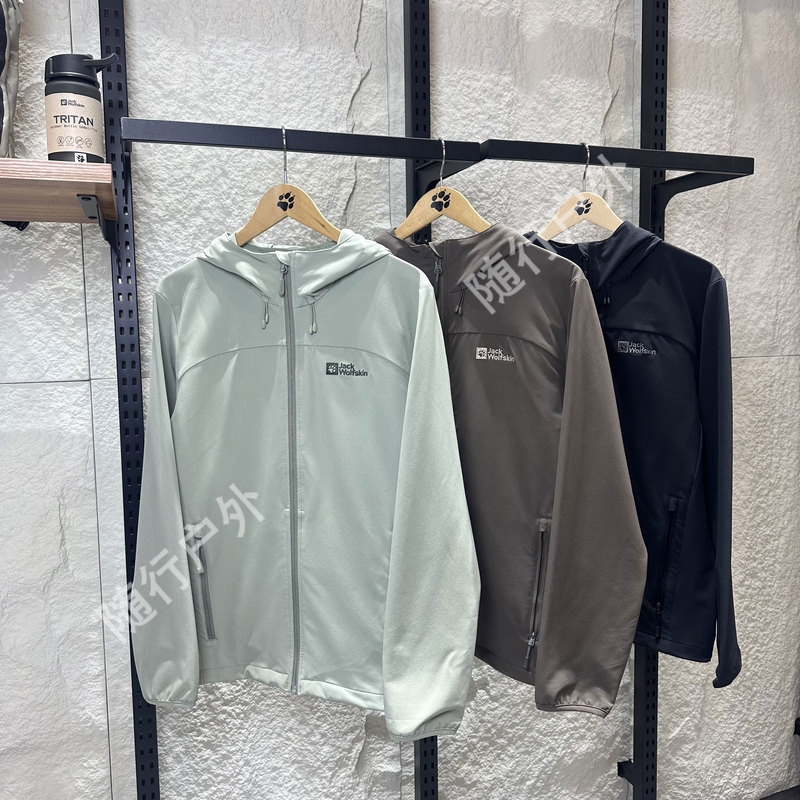 Jackwolfskin Men's 2025 Spring/Summer Sportswear Outdoor Soft Shell Jacket Casual Coat 5303664