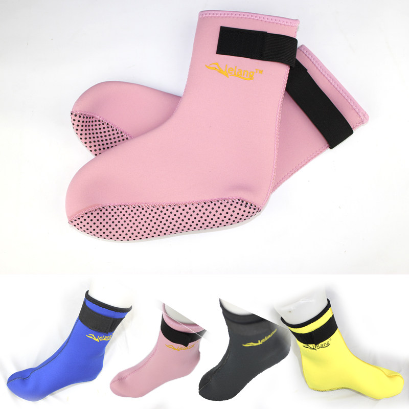 Lelang lelang thickened wet diving socks winter swimming socks dotted socks warm socks set beach snorkeling