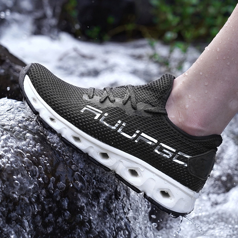 Shangwalking Summer Covered Water Shoes Men's Speed Dry Breathable Non-slip Amphibious Traceability Shoes Women Outdoor Climbing Shoes Schoocree Fishing Shoes