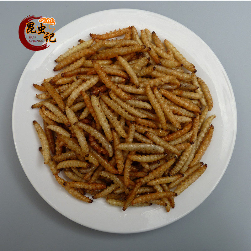 Bamboo worms edible insects bamboo worms insects remember Ganxiang bamboo worms fried insects insect feast ready-to-eat slender bamboo worms