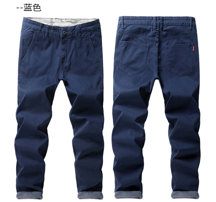 Quần nhung dày cộng với quần thun nam co giãn chân Harlan cộng với phân bón XL chất béo cotton ấm quần jogger nam