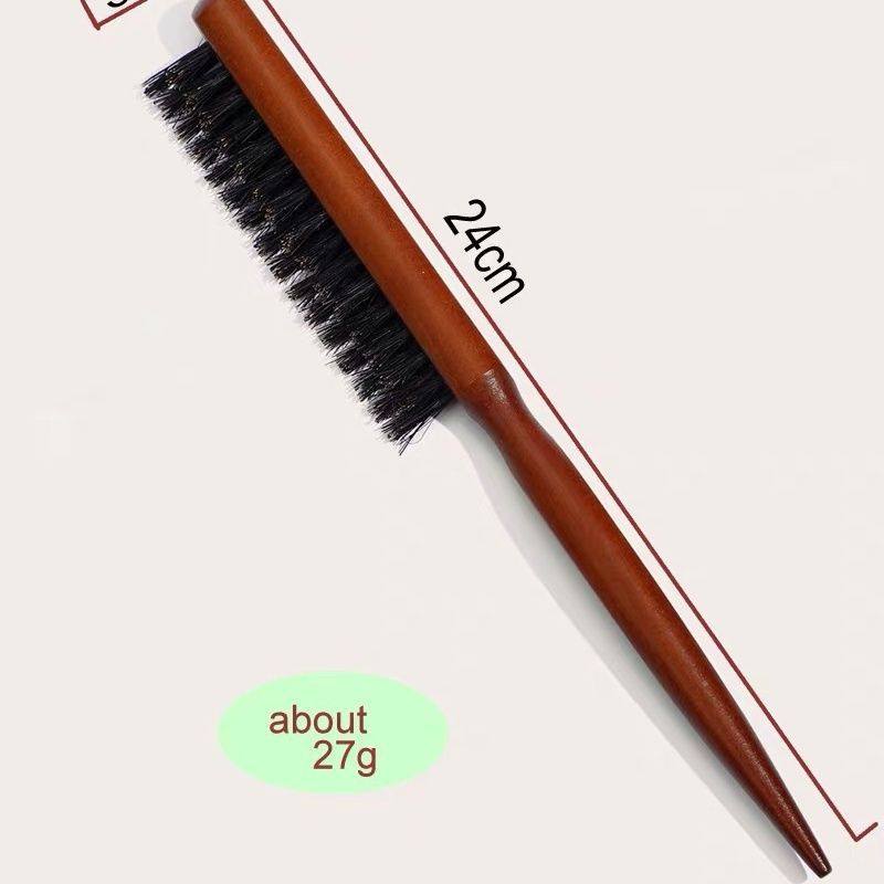 Hair Styling Comb, Pig Bristle Comb for Smoothing Hair, Pointed Tail Comb for Combing, Salon and Photo Studio Special Comb, Double-Sided Hair Styling Tool