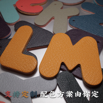 Letter new inside keychain handmade leather custom couple creative birthday gift bag pendant decoration
