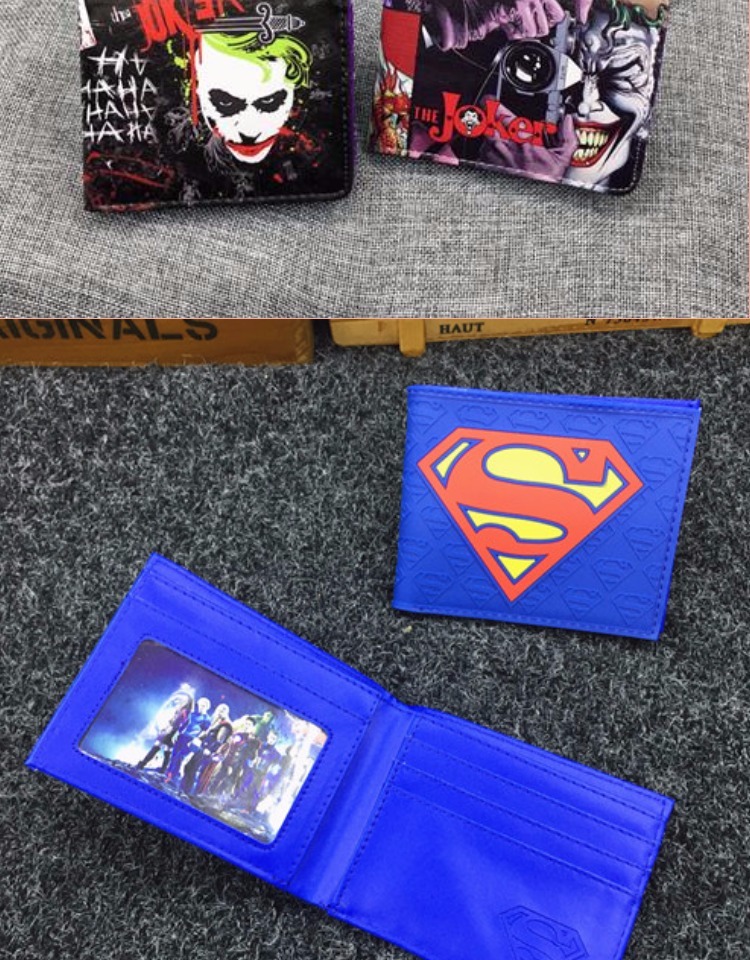 Marvel Anime Movie Surround Dark Knight Batman Clown Wallet Nam Teen Student Ví ngắn - Ví tiền ví camelia