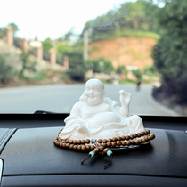 Upscale Ceramic Millver car swing piece Buddha Statue on-board Interior Middle Control Desk small car decorated with safety and safety supplies