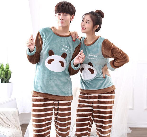 Kích thước cực lớn 200 pounds chất béo lady san hô lông cừu đồ ngủ nam cộng với phân bón để tăng mùa đông dịch vụ nhà flannel bộ đồ ngủ lông cừu nữ 