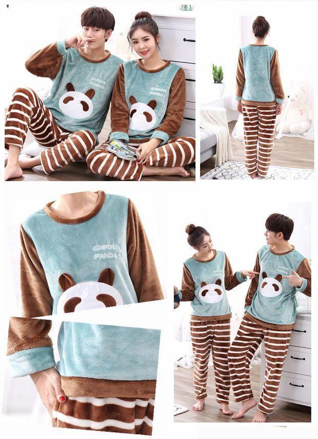 Mùa thu và mùa đông làm dày đồ ngủ của nam giới cộng với phân bón để tăng flannel san hô trung niên và già bộ đũi nam