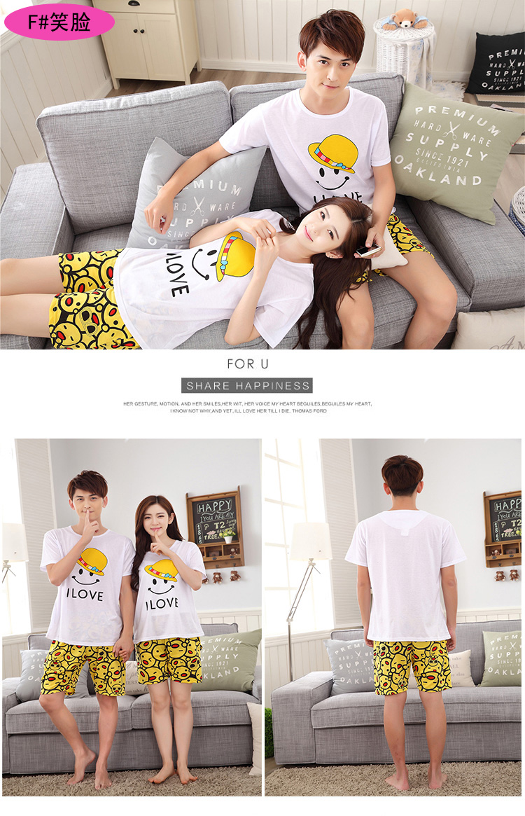 Mùa hè vài bộ đồ ngủ nam cộng với phân bón để tăng cotton ngắn tay kích thước lớn chất béo mm mùa hè nữ nhà dịch vụ 200 kg M bộ đồ