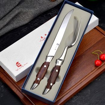 Special knife and fork for tobrand japanese teppanyaki steak