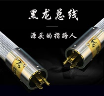 Union audio handmade black dragon power cord HIFI fever grade power cord audio bus