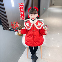 Baby girl coat winter padded clothes for children and girls 2022 new thickening girls clothes foreign style childrens clothing New Years clothing