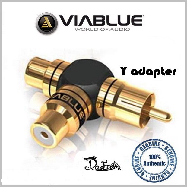 Germany's VIABLUE Weibao 10% FY RCA conversion lotus head copper gilded two further out of the tee coaxial-Taobao