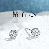 JG geometric earrings female sterling silver small simple students round face suitable earrings female 2020 New Tide small