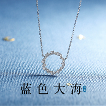 JG necklace female summer sterling silver light luxury niche design sense 2021 new wild clavicle chain simple birthday gift