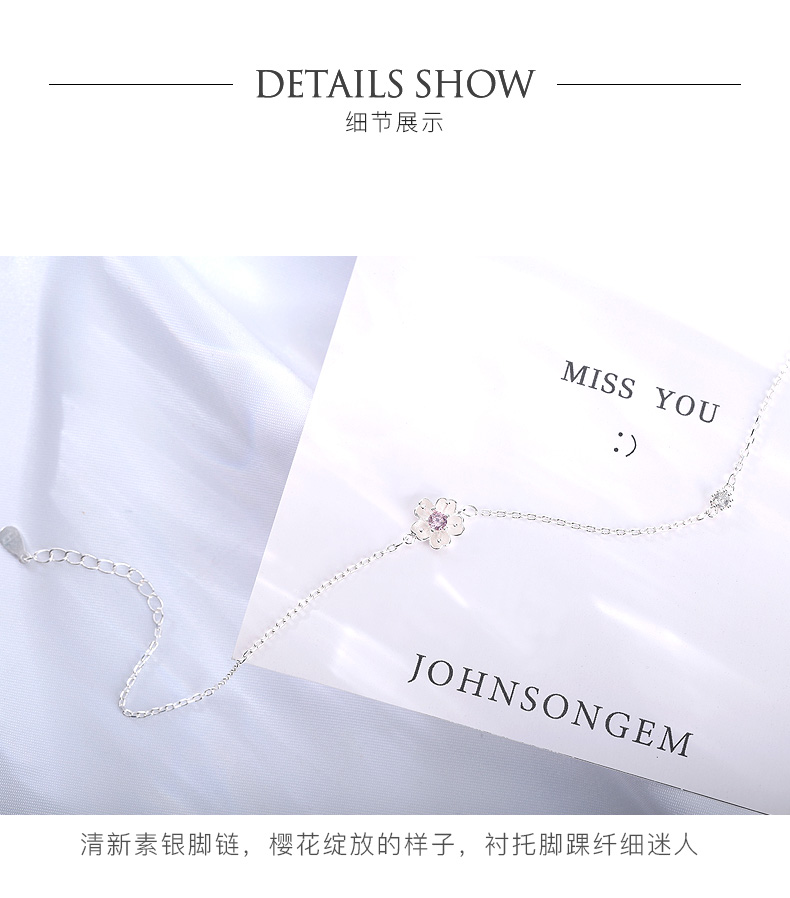 Chaine de cheville Femme JOHNSONGEM en Argenterie - Ref 3104835 Image 10