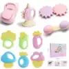 0-2 years old Baby RATTLE Tooth retainer Boiled toy MUSIC STICK TUMBLER STORYTELLING Tambourine 3-6-12 months baby
