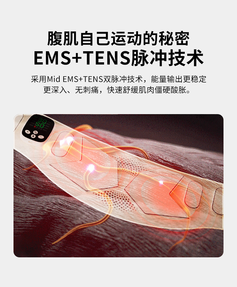 ems微电流穿戴健身仪 ems脉冲塑形瘦身减脂腰带懒人健身暴汗提臀瘦妈妈臀凹陷锻炼神器