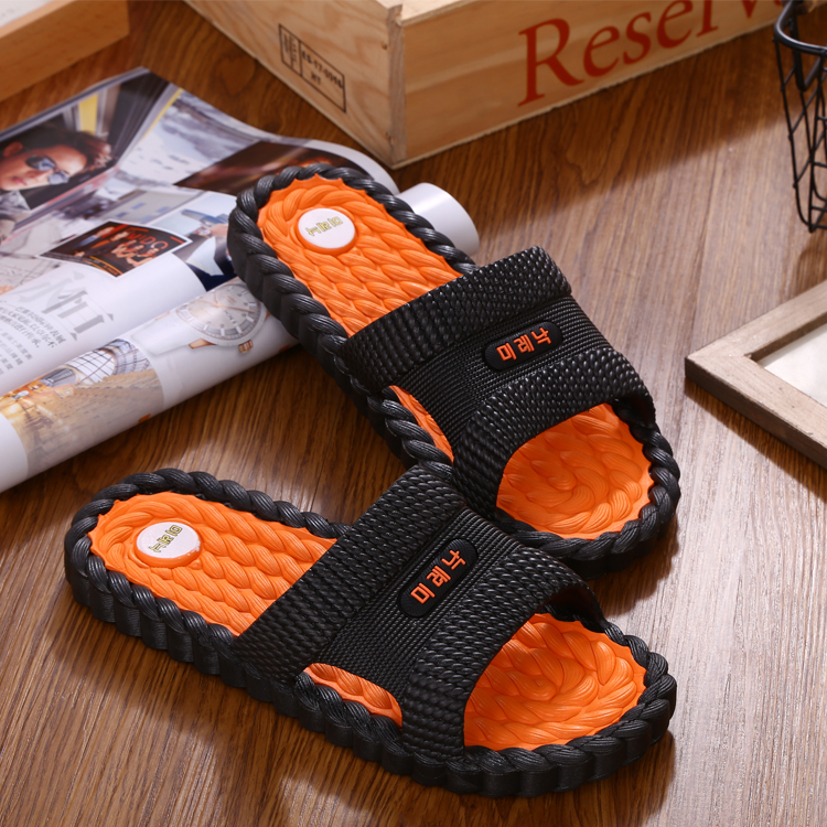 Cool slippers male summer non-slip outside wearing 2021 new outdoor trend Korean version home use indoor men cool shoes Summer-Taobao