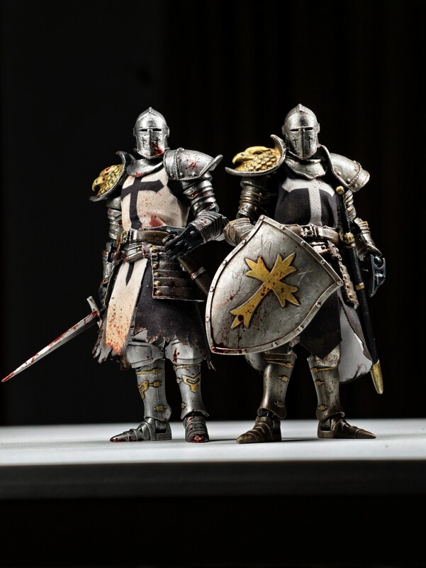 Crusader Medieval Knight Action Figure Series, Handmade Dummy13 White Model, 3D Printed, 6inch Crusader Medieval Knight Action Figure Series, Handmade Dummy13 White Model, 3D Printed, 6inch