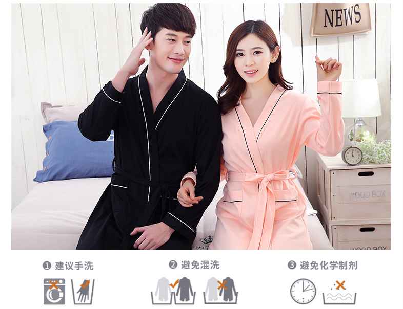 Mùa xuân và mùa thu đôi áo choàng cotton mùa thu áo choàng nam dài tay áo dài áo choàng nữ dài shop do ngu 