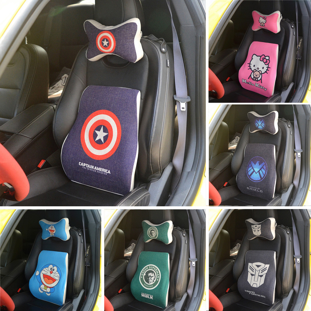 Car waist cushion memory cotton cotton cotton cotton cushion cushion backback and neck pillow pillow for pillow carriage headpillow