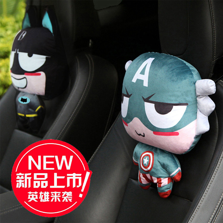 Cartoon car head pillow pillow pillow general seat cute pillow car with neck protection for breathable four season supplies