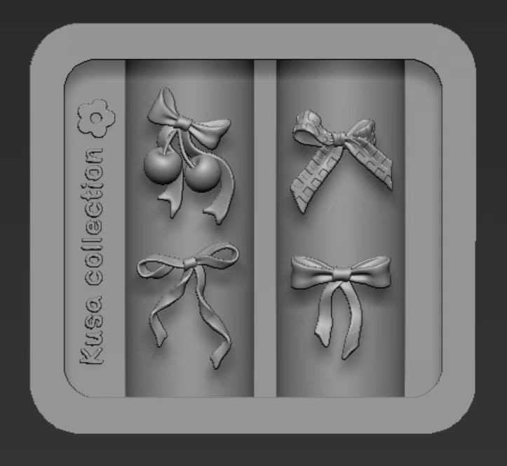 Kusacollection Original Nail Art Mold Bunny Cherry Bow Ribbon Bow Wearable Nail Accessories