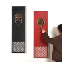 New Chinese style wall decoration sofa background wall decoration living room porch pendant wrought iron wall decoration creative unicorn three-dimensional wall hanging