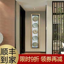Living room porch Zen painting corridor vertical mural model room hanging painting new Chinese style decorative painting bedside physical painting