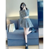 Демисезонный комплект, милая короткая юбка, изысканный стиль, городской стиль, в стиле Шанель