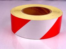Reflective tape(red and white) Red and white twill reflective tape 5S marking tape red and white reflective 5cm*46m