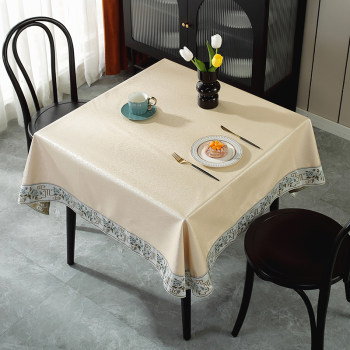 New chinese pu leather waterproof and oil-proof free wash square tablecloth New chinese pu leather waterproof and oil-proof free wash square tablecloth
