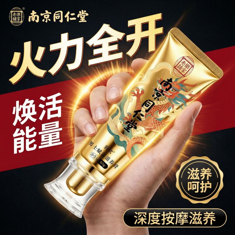 Nanjing Tongrentang Men's Nourishing Care Vitality Essence Ointment Makes Men's Penis Stronger and More Powerful, with a Guarantee of Authenticity