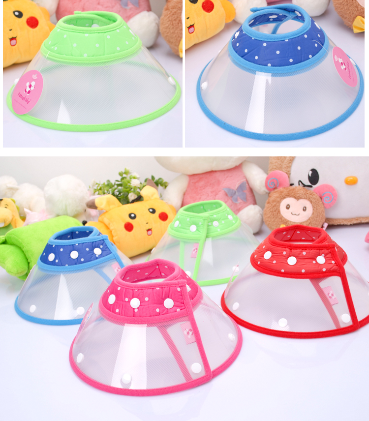 Pet nguồn cung cấp Elizabeth vòng tròn mui xe cổ áo bảo vệ bìa mèo và chó nhu yếu phẩm hàng ngày chống cắn chống trầy xước chống đập mui xe Máng ăn cho chó con
