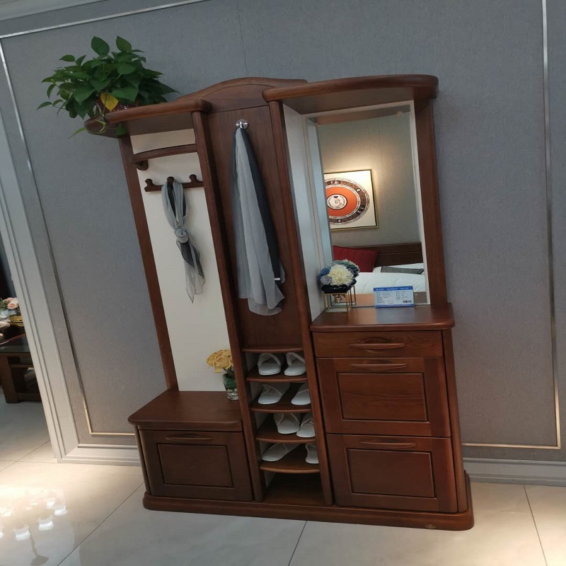 Double-lobed foyer cabinet