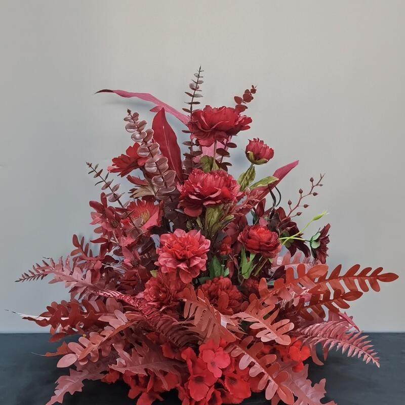 Wedding Celebration Foggy Blue Road Leading Flower Fake Flower Decoration Pendulum decoration Flower Pot Flower Ball Simulation Floral floral floral road leading flower platoon