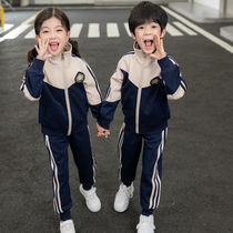 Kindergarten uniform spring and autumn clothing college style childrens cotton sports custom class uniform primary school students school uniform spring and autumn suit