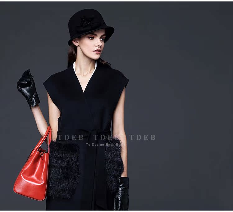 2019 mới châu Âu và Mỹ cao cấp thương hiệu lớn chính hãng áo khoác hai mặt cashmere áo khoác len dài của phụ nữ - Áo len lót đôi áo khoác lông cừu nữ
