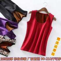 Thick plus velvet round neck warm vest ladies size sleeveless inner tie winter bottoming coat cold vest New