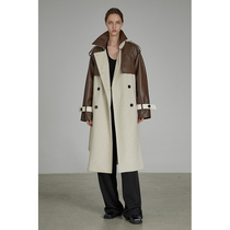 UNSPOKEN trench coat women spring 2022 new mosaic design sense niche senior long coat