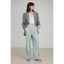 2021 Autumn New Korean version of British style design sense niche bombing Street gray blazer women loose casual