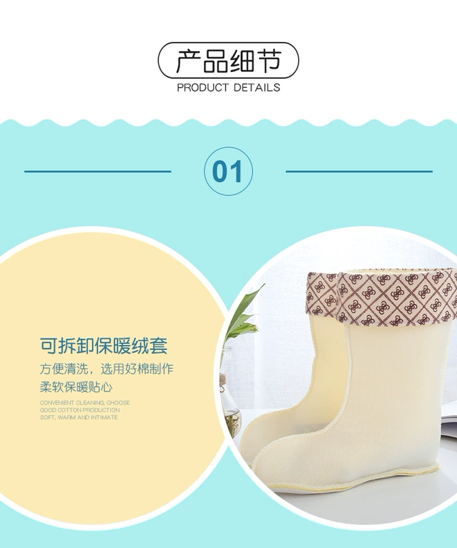 Giày đi mưa nữ dành cho người lớn ống chống nước mưa chống trượt Giày thời trang mang giày đơn