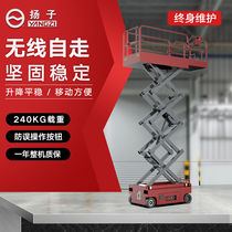 Yangtze electric lifting platform electric hydraulic lift double column mobile high-altitude manned cargo elevator
