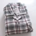 Đồ ngủ nam cotton dày đôi nhung mùa thu và mùa đông cotton dài tay kẻ sọc phục vụ nhà shop thời trang nam Nam giới