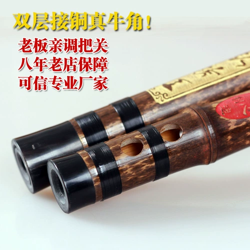 [正品保证 乐器铁心迪正品/笛子/一节/双插演奏紫竹笛/]